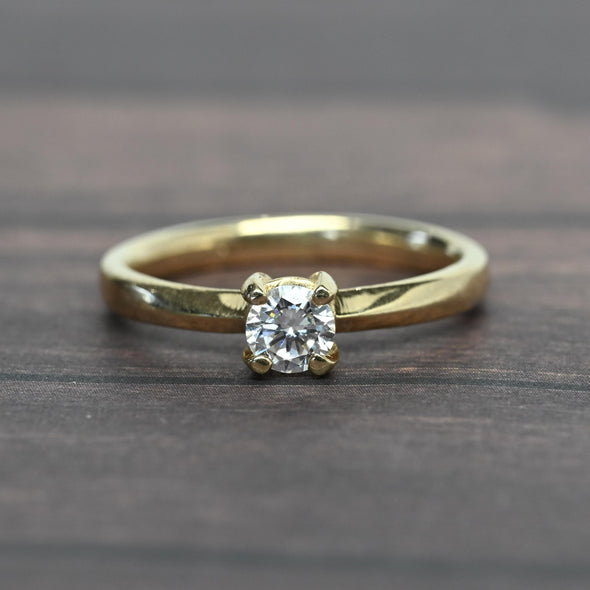 1/2 Carat Lab Grown Diamond Solitaire Gold Ring