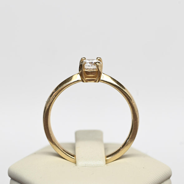 1/2 Carat Lab Grown Diamond Solitaire Gold Ring