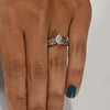 1.67cttw Marquise Diamond Engagement Ring with Baguette Diamond accents