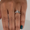 1.67cttw Marquise Diamond Engagement Ring with Baguette Diamond accents