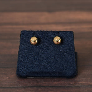 7mm 14K Yellow Gold Ball Stud Earrings