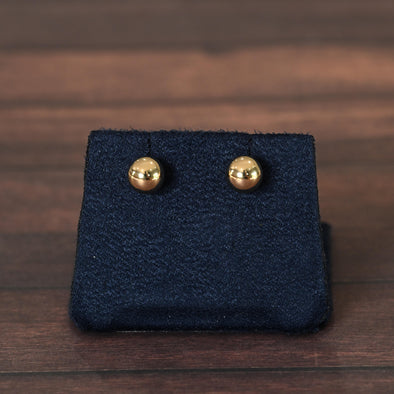 7mm 14K Yellow Gold Ball Stud Earrings