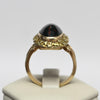 Vintage Bloodstone Oval Natural Nugget Gold Ring