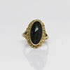 Vintage Bloodstone Oval Natural Nugget Gold Ring