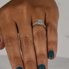 3/4cttw Princess Cut Diamond Halo Engagement Ring in 14k White Gold