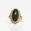 Vintage Bloodstone Oval Natural Nugget Gold Ring