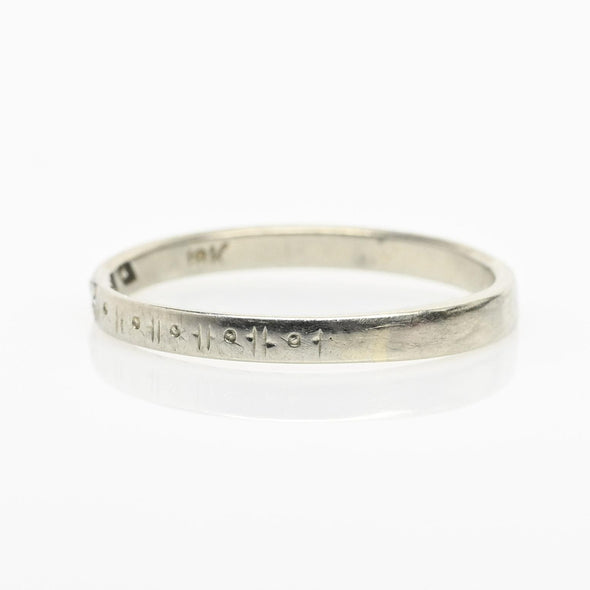 Vintage Diamond Geometric Design Wedding Band