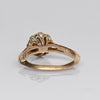 1cttw Diamond Rose Gold Knife Edge Halo Engagement Ring
