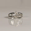 1.67cttw Marquise Diamond Engagement Ring with Baguette Diamond accents