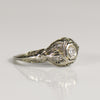 Antique 18k Art Deco Diamond Filigree Engagement Ring