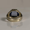 Antique Art Deco Synthetic spinel ring w scrollwork