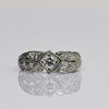 Retro Diamond Band 14k White Gold Ring