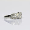 Retro Diamond Band 14k White Gold Ring