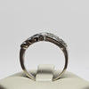 Retro Diamond Band 14k White Gold Ring