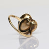 Victorian Heart Pearl Pave Yellow Gold Ring
