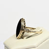 Vintage Marquise Black Onyx Yellow Gold Ring