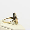 Vintage Marquise Black Onyx Yellow Gold Ring