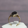 Vintage Marquise Black Onyx Yellow Gold Ring
