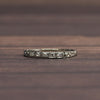 Art Deco Diamond 5 Stone Band 18k White Gold Ring