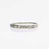 Art Deco Diamond 5 Stone Band 18k White Gold Ring