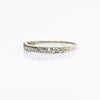 Art Deco Diamond 5 Stone Band 18k White Gold Ring