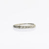 Art Deco Diamond 5 Stone Band 18k White Gold Ring