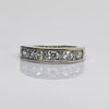 1 Carat tw Diamond Alternating Channel Set Band 14k White Gold Ring
