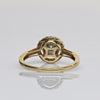 Diamond Cluster Illusion Head Halo Cathedral Shoulder 14k Yellow Gold Ring