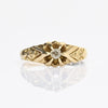 Old Mine Cut Diamond Belcher 14k Yellow Gold Solitaire Ring