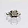 Princess Cut Diamond Invisible Set 18k White Gold Vannah K Ring