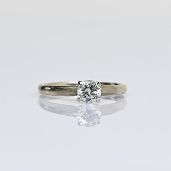 3/4ct Round Brilliant Diamond Solitaire 14k White Gold Ring