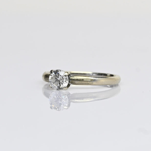 3/4ct Round Brilliant Diamond Solitaire 14k White Gold Ring