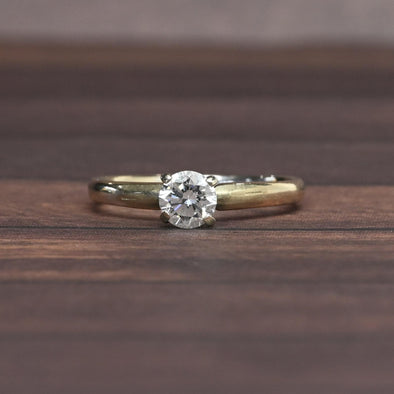 3/4ct Round Brilliant Diamond Solitaire 14k White Gold Ring