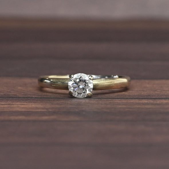 3/4ct Round Brilliant Diamond Solitaire 14k White Gold Ring