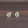 2/3cttw Natural Diamond Round Brilliant 14k White Gold Stud Earrings
