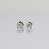 2/3cttw Natural Diamond Round Brilliant 14k White Gold Stud Earrings