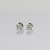 2/3cttw Natural Diamond Round Brilliant 14k White Gold Stud Earrings
