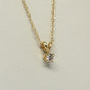 0.12ct Round Diamond Solitaire Pendant 14k Yellow Gold Necklace