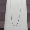 Vintage Box Chain 18" 0.65mm 14K White Gold Necklace