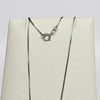 Vintage Box Chain 18" 0.65mm 14K White Gold Necklace