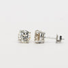 2.0cttw Natural Diamond M-N SI1 I1 Round Brilliant 14k White Gold Stud Earrings