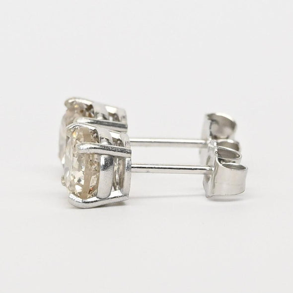 2.0cttw Natural Diamond M-N SI1 I1 Round Brilliant 14k White Gold Stud Earrings