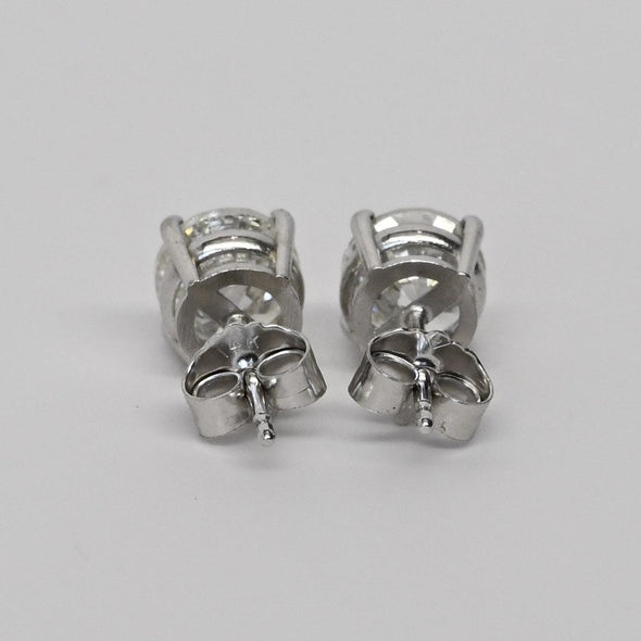 2.05cttw Natural Diamond H-I VS Round Brilliant 14k White Gold Stud Earrings