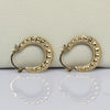 Textured Hoops 10k Yellow Gold Earrings