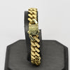 11mm Cuban Link Hollow Monico Classic 14k Yellow Gold Bracelet
