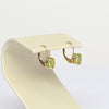 Vintage Peridot Oval Gemstone 14k Yellow Gold Lever Back Earrings