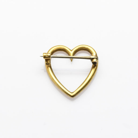 Victorian 14K Gold Heart Brooch