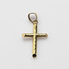 Cross Pendant Textured 14k Yellow Gold