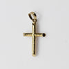 Cross Pendant Textured 14k Yellow Gold