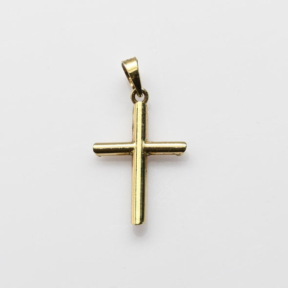 Cross Pendant Textured 14k Yellow Gold